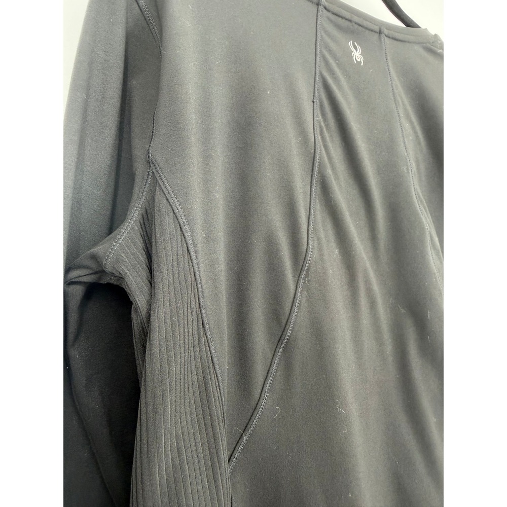 Spyder Active Womens Black Long Sleeve Athletic Top Thumbholes SP1000U Large - Picture 12 of 13